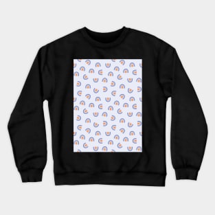 Blue and Orange Rainbow Pattern Crewneck Sweatshirt